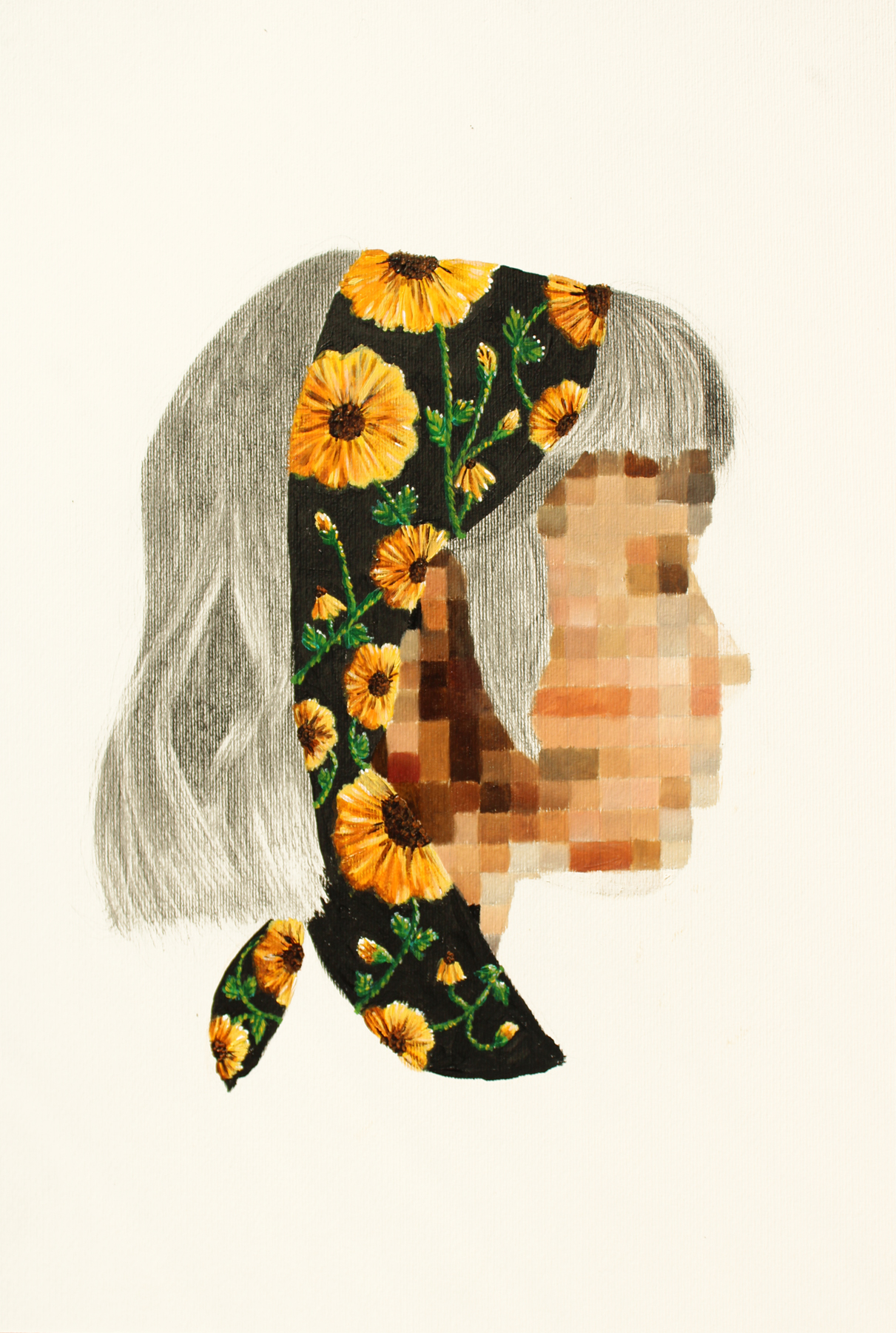 flowers, chusta, embroidery, haft kwiatowy, śląsk, folklor, obraz olejny na ścianę