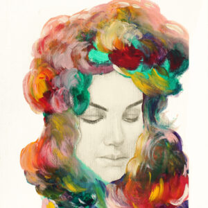 Late Afternoon, obraz olejny, oil painting, interior design, hairs, rainbow