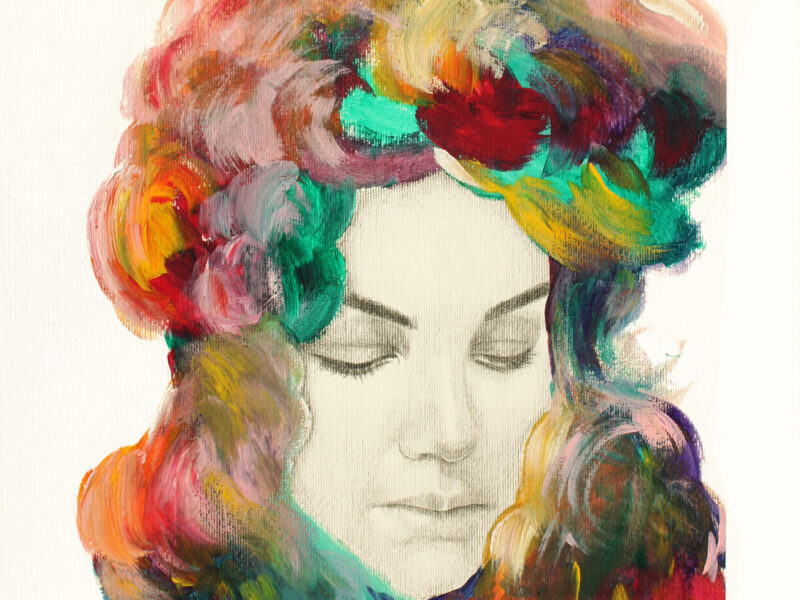 Late Afternoon, obraz olejny, oil painting, interior design, hairs, rainbow